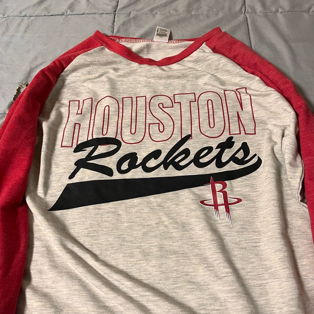 Red and Heather Baseball Tee